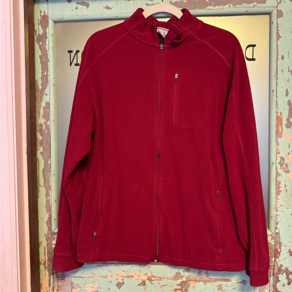 L.L. Bean Men's Vibrant Red Fleece Jacket